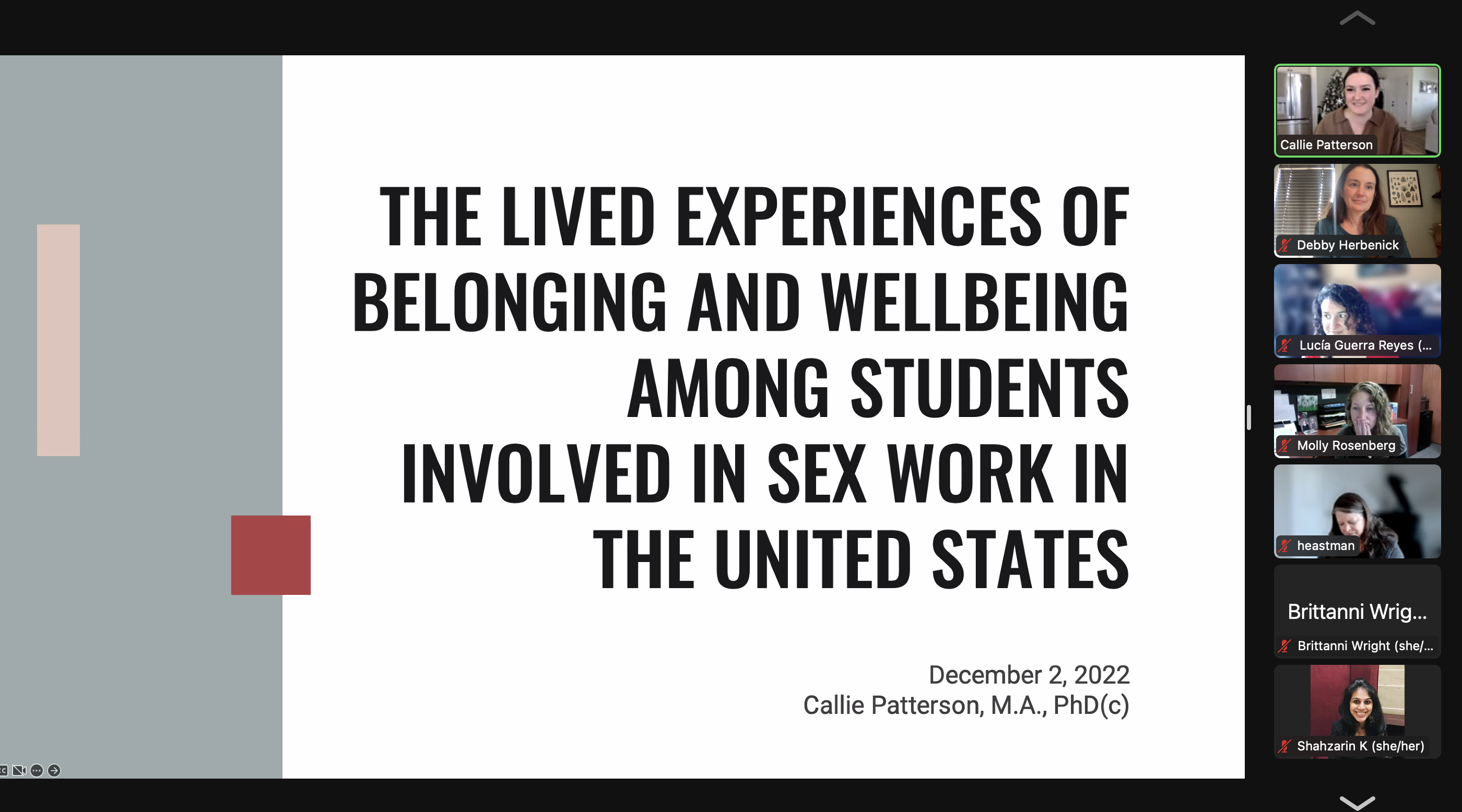 Callie's Dissertation Defense Meeting